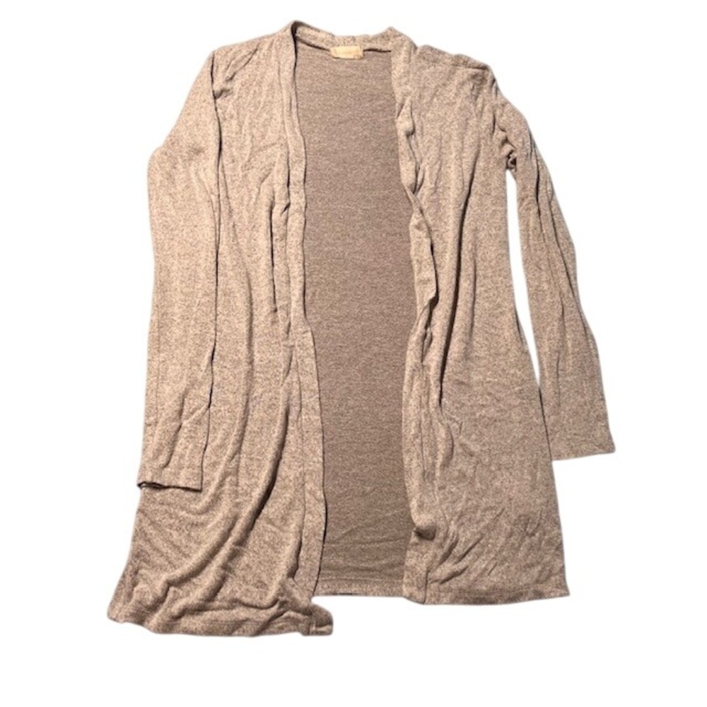Womens Gray Knit Cardigan‎ Open Front Long Sleeve Casual Lightweight